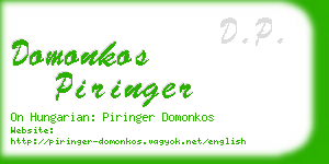 domonkos piringer business card